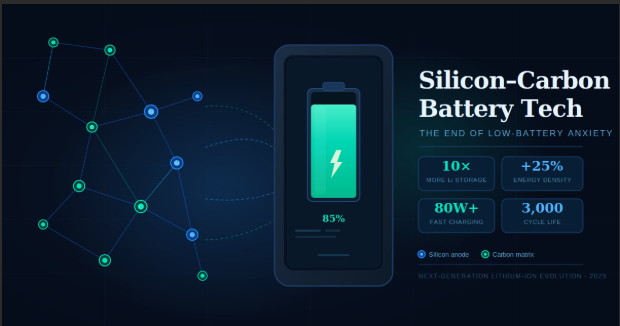 How New Silicon-Carbon Tech is Killing Low-Battery Anxiety