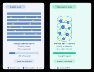 silicon-carbon battery